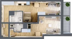2 pokoje, mieszkanie 63,94 m², piętro 3, oferta nr 4.M.13, Żegiestowska, Wrocław, Gaj, Krzyki, ul. Żegiestowska 3