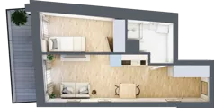 2 pokoje, mieszkanie 30,70 m², piętro 4, oferta nr 5.B.06, Żegiestowska, Wrocław, Gaj, Krzyki, ul. Żegiestowska 3