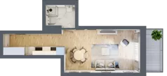 1 pokój, mieszkanie 30,44 m², piętro 4, oferta nr 5.M.05, Żegiestowska, Wrocław, Gaj, Krzyki, ul. Żegiestowska 3