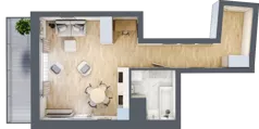 1 pokój, mieszkanie 38,42 m², piętro 4, oferta nr 5.M.15, Żegiestowska, Wrocław, Gaj, Krzyki, ul. Żegiestowska 3
