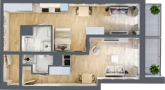 2 pokoje, mieszkanie 63,96 m², piętro 5, oferta nr 6.M.13, Żegiestowska, Wrocław, Gaj, Krzyki, ul. Żegiestowska 3