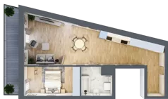 2 pokoje, mieszkanie 55,04 m², piętro 6, oferta nr 7.M.30, Żegiestowska, Wrocław, Gaj, Krzyki, ul. Żegiestowska 3