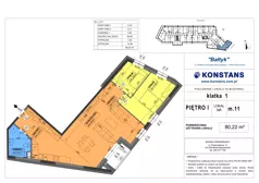 3 pokoje, mieszkanie 80,22 m², piętro 1, oferta nr 11, Bałtyk, Mińsk Mazowiecki, ul. Stefana Kardynała Wyszyńskiego 1