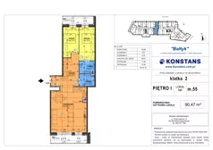 3 pokoje, mieszkanie 90,47 m², piętro 1, oferta nr 55, Bałtyk, Mińsk Mazowiecki, ul. Stefana Kardynała Wyszyńskiego 1