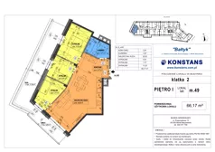 4 pokoje, mieszkanie 66,17 m², piętro 1, oferta nr 49, Bałtyk, Mińsk Mazowiecki, ul. Stefana Kardynała Wyszyńskiego 1