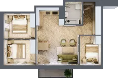 4 pokoje, mieszkanie 59,41 m², piętro 1, oferta nr D1.10, Trakt Lubelski Etap III, Warszawa, Wawer, Zbytki, ul. Trakt Lubelski 181C/181D