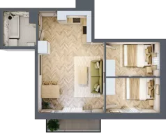 3 pokoje, mieszkanie 48,20 m², piętro 2, oferta nr D2.19, Trakt Lubelski Etap III, Warszawa, Wawer, Zbytki, ul. Trakt Lubelski 181C/181D