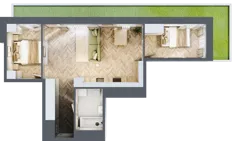 3 pokoje, mieszkanie 54,92 m², parter, oferta nr D2.7, Trakt Lubelski Etap III, Warszawa, Wawer, Zbytki, ul. Trakt Lubelski 181C/181D