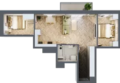 3 pokoje, mieszkanie 52,53 m², piętro 3, oferta nr D2.22, Trakt Lubelski Etap III, Warszawa, Wawer, Zbytki, ul. Trakt Lubelski 181C/181D
