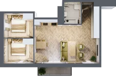3 pokoje, mieszkanie 56,28 m², piętro 3, oferta nr D2.24, Trakt Lubelski Etap III, Warszawa, Wawer, Zbytki, ul. Trakt Lubelski 181C/181D