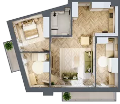 4 pokoje, mieszkanie 74,70 m², piętro 1, oferta nr 10, Wodociągowa - Etap VII, Sulejówek, ul. Wodociągowa 1/1A/1B