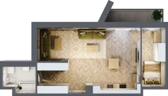 2 pokoje, mieszkanie 56,30 m², parter, oferta nr 1, Wodociągowa - Etap VII, Sulejówek, ul. Wodociągowa 1/1A/1B