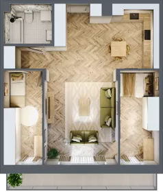3 pokoje, mieszkanie 68,00 m², piętro 1, oferta nr 9, Wodociągowa - Etap VII, Sulejówek, ul. Wodociągowa 1/1A/1B