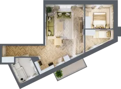 3 pokoje, mieszkanie 54,80 m², piętro 1, oferta nr 41, Wodociągowa - Etap VII, Sulejówek, ul. Wodociągowa 1/1A/1B