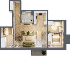 4 pokoje, mieszkanie 67,50 m², piętro 1, oferta nr B2.29, Osiedle Zielony Zakątek - Etap II, Wołomin, ul. Legionów 142A/144