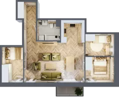 4 pokoje, mieszkanie 66,50 m², parter, oferta nr B3.10, Osiedle Zielony Zakątek - Etap II, Wołomin, ul. Legionów 142A/144