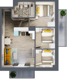 4 pokoje, mieszkanie 54,29 m², piętro 1, oferta nr 14, Gościniec 15, Warszawa, Wesoła, ul. Gościniec 15