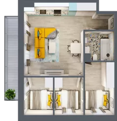 4 pokoje, mieszkanie 54,35 m², piętro 1, oferta nr 5, Gościniec 15, Warszawa, Wesoła, ul. Gościniec 15