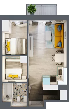 3 pokoje, mieszkanie 40,30 m², piętro 1, oferta nr 12, Gościniec 15, Warszawa, Wesoła, ul. Gościniec 15