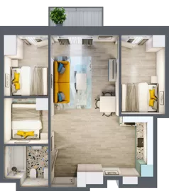 4 pokoje, mieszkanie 55,51 m², piętro 2, oferta nr 26, Gościniec 15, Warszawa, Wesoła, ul. Gościniec 15