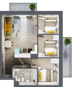 4 pokoje, mieszkanie 54,38 m², piętro 1, oferta nr 13, Gościniec 15, Warszawa, Wesoła, ul. Gościniec 15