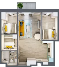 4 pokoje, mieszkanie 55,51 m², piętro 1, oferta nr 10, Gościniec 15, Warszawa, Wesoła, ul. Gościniec 15