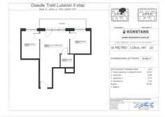3 pokoje, mieszkanie 39,98 m², piętro 3, oferta nr F24, Trakt Lubelski - Etap II, Warszawa, Wawer, Zbytki, ul. Trakt Lubelski 181E/F