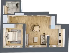 2 pokoje, apartament 45,62 m², parter, oferta nr 2B1, SoHo Residence II, Kraków, Grzegórzki, ul. Prochowa 8