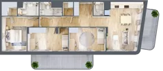 4 pokoje, apartament 89,29 m², piętro 1, oferta nr M6, Art Deco Mokotów, Warszawa, Mokotów, Stegny, ul. Białej Koniczyny