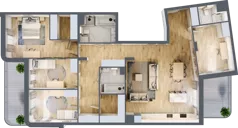 5 pokoi, apartament 139,96 m², piętro 2, oferta nr M9, Art Deco Mokotów, Warszawa, Mokotów, Stegny, ul. Białej Koniczyny