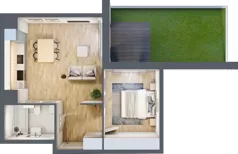 2 pokoje, apartament 43,86 m², piętro 1, oferta nr M19, Art Deco Mokotów, Warszawa, Mokotów, Stegny, ul. Białej Koniczyny