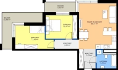 3 pokoje, mieszkanie 72,40 m², piętro 1, oferta nr A12, Bunscha Residence, Kraków, Dębniki, Ruczaj, ul. Bunscha