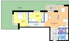 3 pokoje, mieszkanie 79,30 m², parter, oferta nr C5, Bunscha Residence, Kraków, Dębniki, Ruczaj, ul. Bunscha
