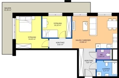 3 pokoje, mieszkanie 67,24 m², piętro 1, oferta nr D19, Bunscha Residence, Kraków, Dębniki, Ruczaj, ul. Bunscha