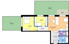 3 pokoje, mieszkanie 67,24 m², parter, oferta nr D9, Bunscha Residence, Kraków, Dębniki, Ruczaj, ul. Bunscha