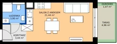 1 pokój, mieszkanie 28,78 m², parter, oferta nr E7, Bunscha Residence, Kraków, Dębniki, Ruczaj, ul. Bunscha