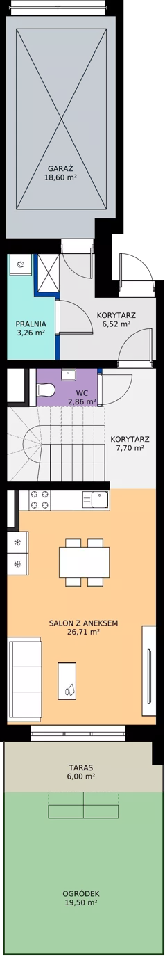 Dom 142,14 m², oferta nr 21A-1, Parkowe Kliny, Kraków, Dębniki, Kobierzyn, ul. Spacerowa