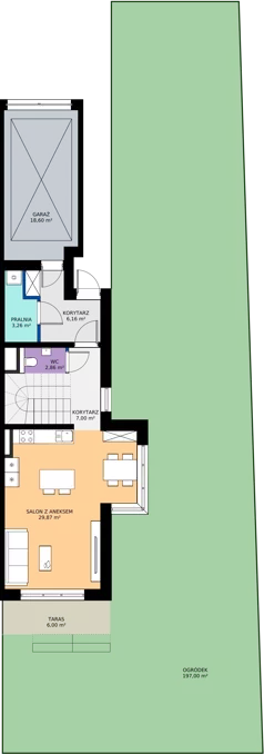 Dom 144,57 m², oferta nr  21-1, Parkowe Kliny, Kraków, Dębniki, Kobierzyn, ul. Spacerowa