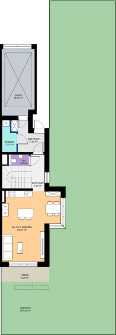 Dom 144,86 m², oferta nr  23-1, Parkowe Kliny, Kraków, Dębniki, Kobierzyn, ul. Spacerowa