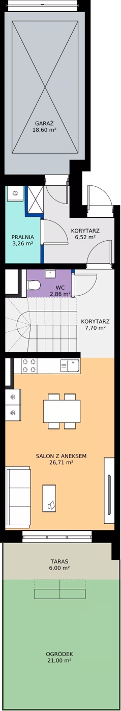 Dom 142,24 m², oferta nr 23A-1, Parkowe Kliny, Kraków, Dębniki, Kobierzyn, ul. Spacerowa