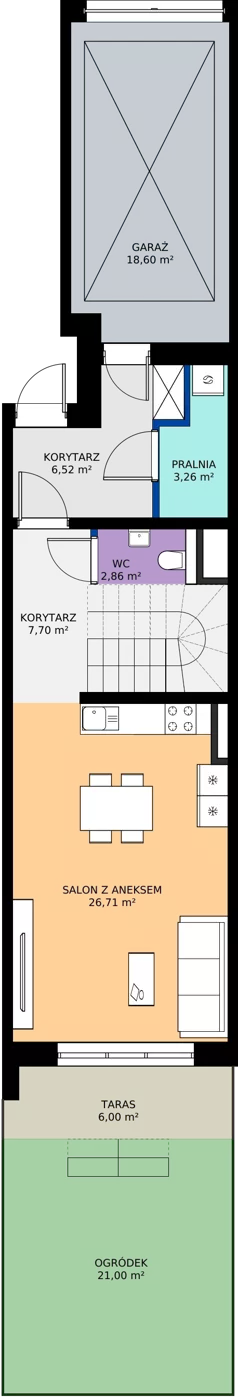 Dom 144,30 m², oferta nr 23A-2, Parkowe Kliny, Kraków, Dębniki, Kobierzyn, ul. Spacerowa