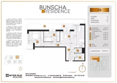 3 pokoje, mieszkanie 79,30 m², piętro 1, oferta nr C15, Bunscha Residence, Kraków, Dębniki, Ruczaj, ul. Bunscha