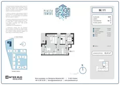 3 pokoje, mieszkanie 62,43 m², piętro 2, oferta nr 11, Piasta Towers Bud. 9, Kraków, Mistrzejowice, os. Bohaterów Września