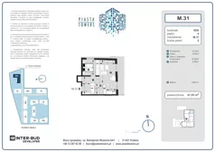 2 pokoje, mieszkanie 41,93 m², piętro 4, oferta nr 31, Piasta Towers Bud. 9, Kraków, Mistrzejowice, os. Bohaterów Września