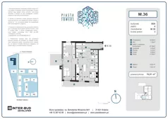 3 pokoje, mieszkanie 76,91 m², piętro 4, oferta nr 36, Piasta Towers Bud. 9, Kraków, Mistrzejowice, os. Bohaterów Września