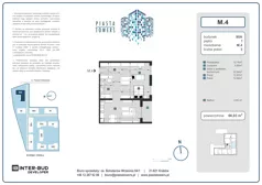 3 pokoje, mieszkanie 66,03 m², piętro 1, oferta nr 4, Piasta Towers Bud. 9, Kraków, Mistrzejowice, os. Bohaterów Września