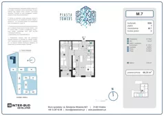 3 pokoje, mieszkanie 66,33 m², piętro 1, oferta nr 7, Piasta Towers Bud. 9, Kraków, Mistrzejowice, os. Bohaterów Września