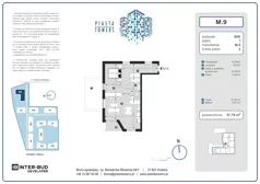 2 pokoje, mieszkanie 57,79 m², piętro 1, oferta nr 9, Piasta Towers Bud. 9, Kraków, Mistrzejowice, os. Bohaterów Września