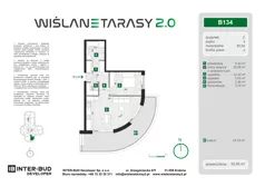 2 pokoje, mieszkanie 55,95 m², piętro 4, oferta nr B.134, Wiślane Tarasy 2.0, Kraków, Grzegórzki, ul. Grzegórzecka/Stachowskiego