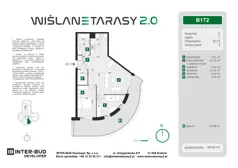 3 pokoje, mieszkanie 66,04 m², piętro 7, oferta nr B.172, Wiślane Tarasy 2.0, Kraków, Grzegórzki, ul. Grzegórzecka/Stachowskiego